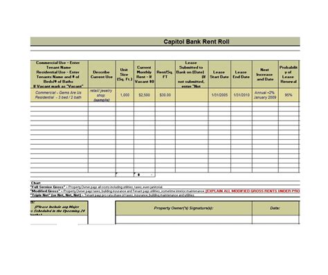 15 Free Rent Roll Templates Word Excel Fomats