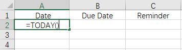 2 Ways To Add Auto Reminders On Due Date In Excel C Form Reminder Letter Format In Excel