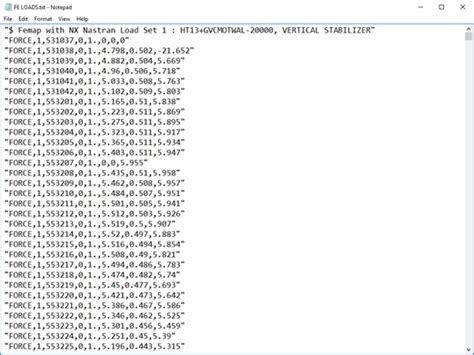 26 2 6 Creating Nastran Input Files Using Microsoft Excel Abbott Aerospace Uk Ltd