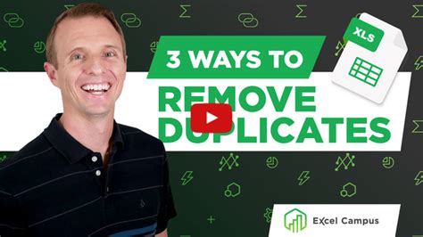 3 Ways To Remove Duplicates Excel Campus