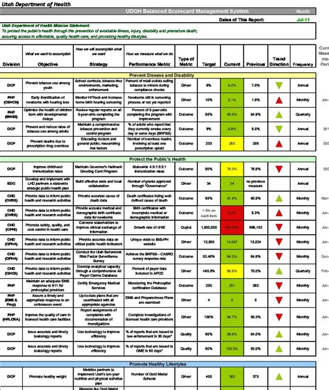 31 Professional Balanced Scorecard Examples Templates