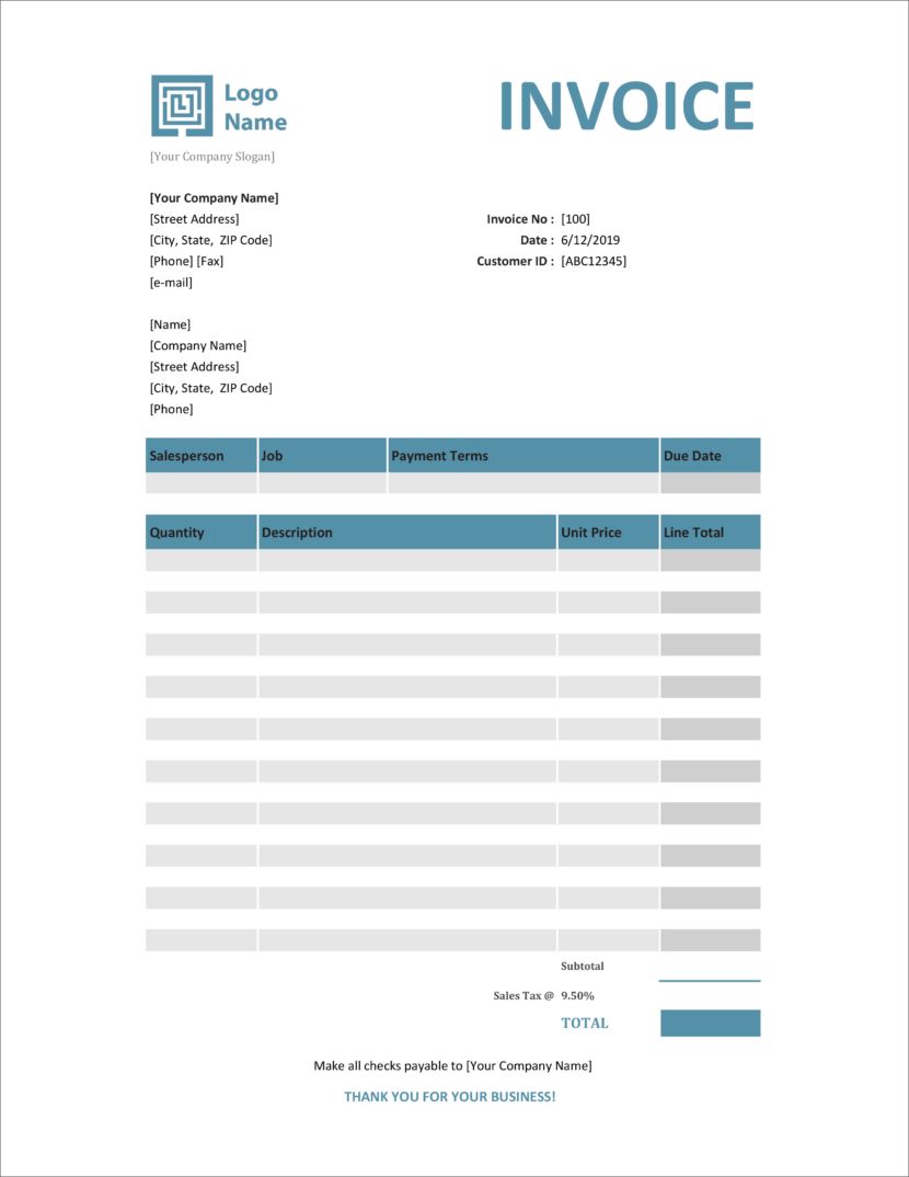 40 Free Invoice Templates In Microsoft Excel And Docx Formats