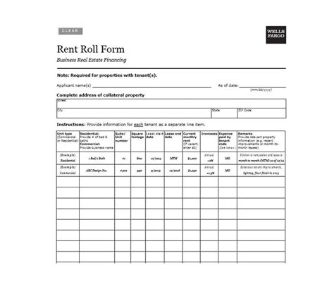 47 Rent Roll Templates Amp Forms Templatearchive