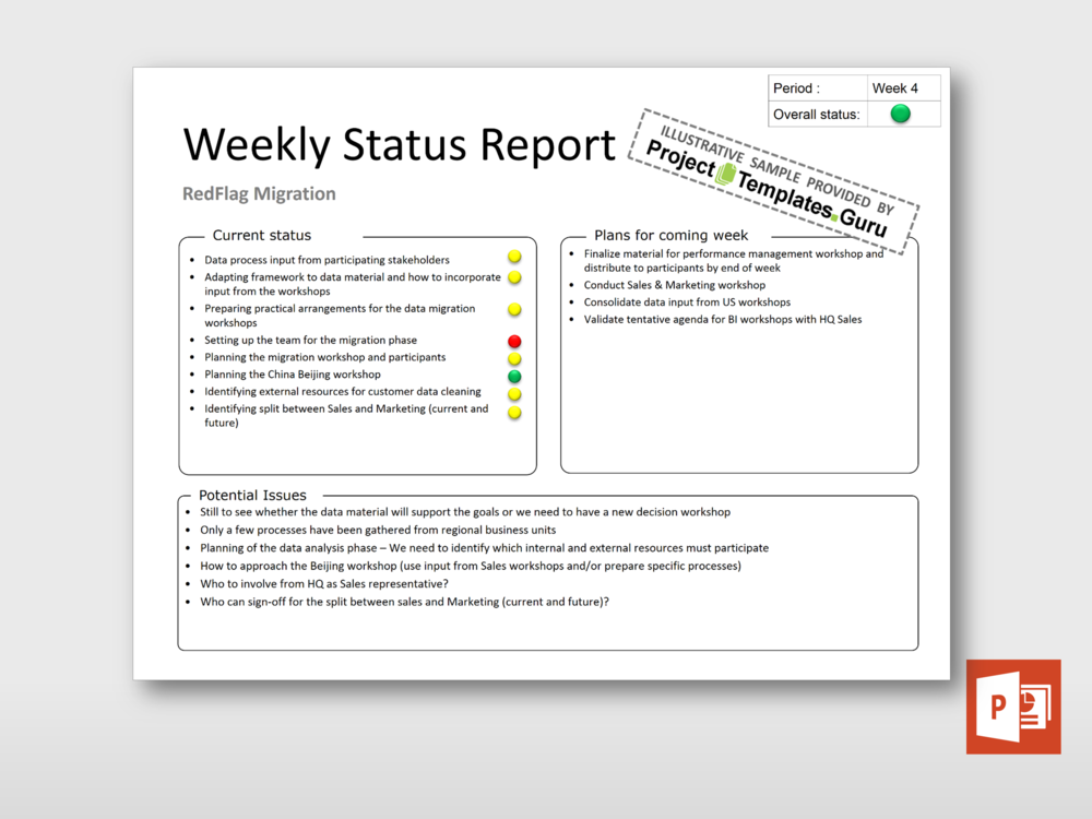 6 Free Project Report Templates Weekly Status Report Included