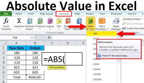 Absolute Value In Excel Formula Examples How To Use Absolute Value