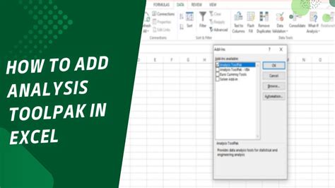 Add In Analysis Toolpak Excel 2016 Garryanime