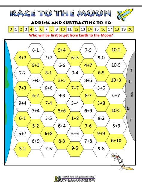 Addition Facts To 5 Math Game Subtraction Facts To 5 Math Game