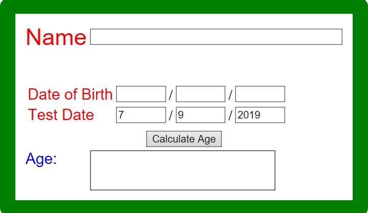 Age Calculator Online Calculate You Age From Your Date Of Birth