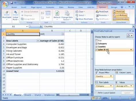 Am 4411 2 Create Modify And Refresh Pivot Tables Microsoft Excel 2007