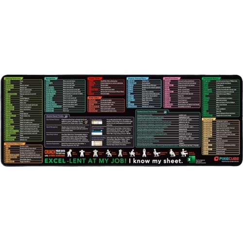 Amazon Com Excel Shortcut Keys Mouse Pad Extended Large Xl Cheat