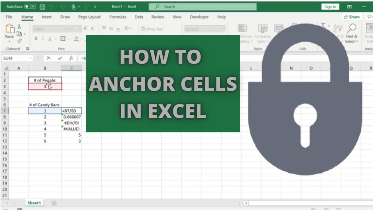 Anchoring Cells In Formulas Youtube