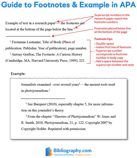 Apa Footnotes Format Examples