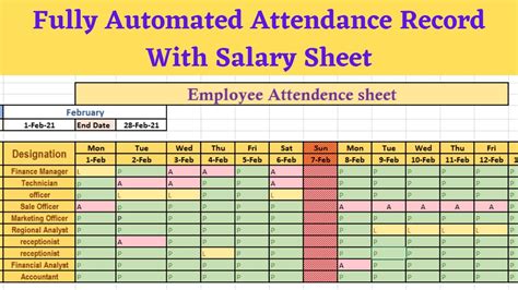 Automatic Employee Attendance Tracker In Excel Make Employee