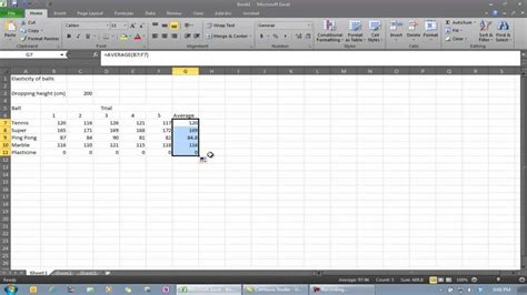 Average And Percentage In Excel Mp4 Youtube