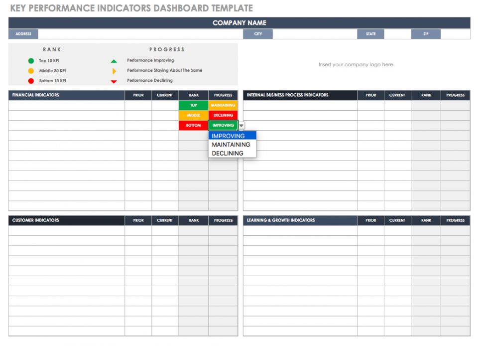 Balanced Scorecard Excel Template Collection