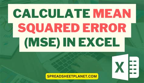 Calculate Mean Squared Error Mse In Excel 3 Easy Ways