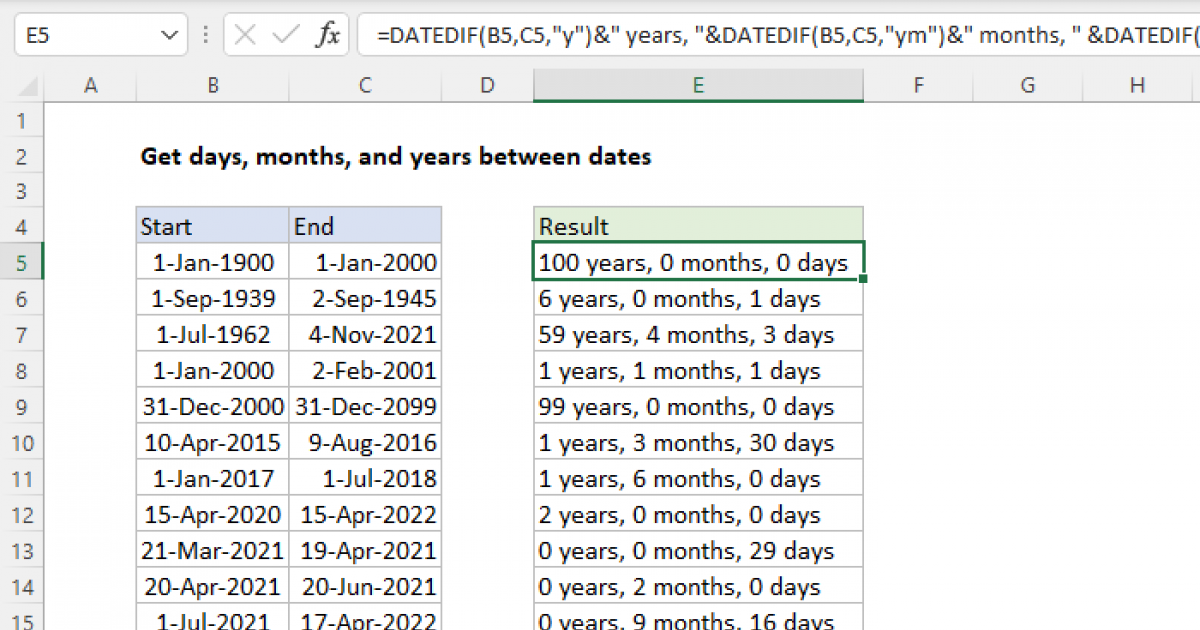 Calculate Months Between Dates 3 Easy Formulas