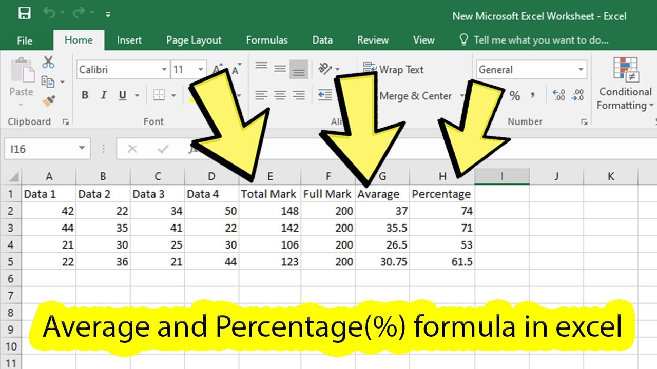 Calculate Percentages In Excel (% Change | % Of Total) - Youtube