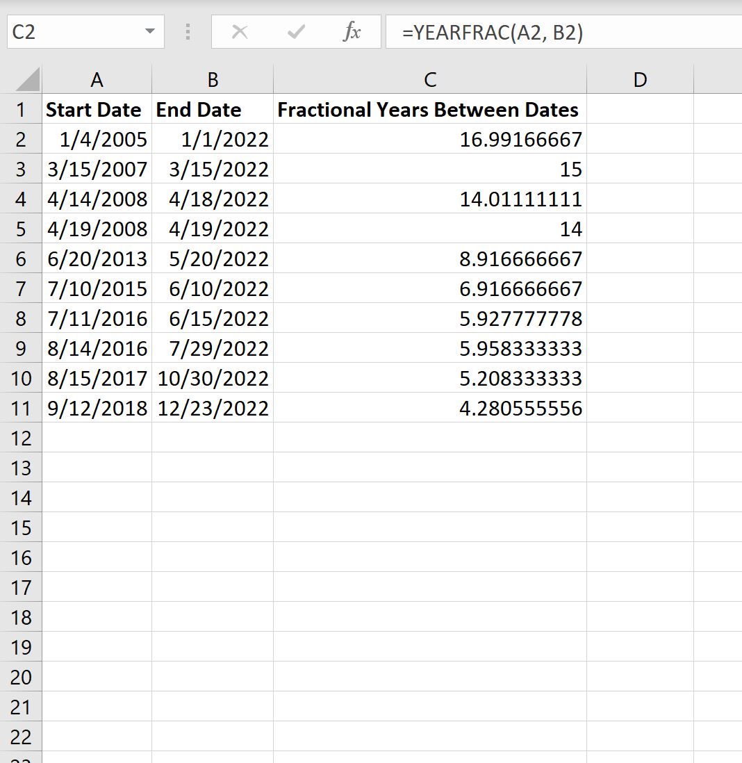 Calculate Years Between Dates Excel Formula Exceljet Peacecommission Kdsg Gov Ng