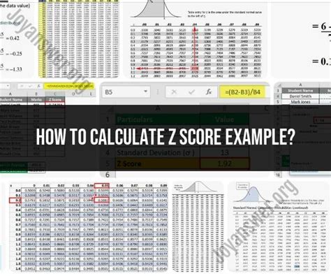 Calculating A Z Score An Example And Explanation Joyanswer Org