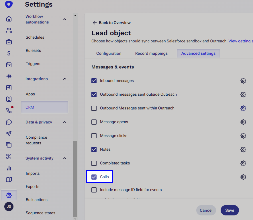 Calls Not Syncing To Salesforce Using Standard Task Mapping Outreach