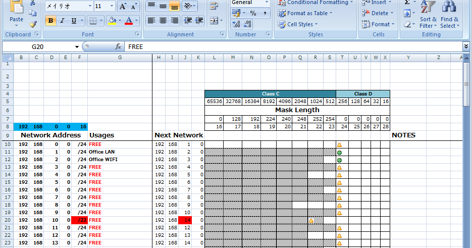 Calvin So Amp 39 S It Memo Ip Address Management Excel Tool