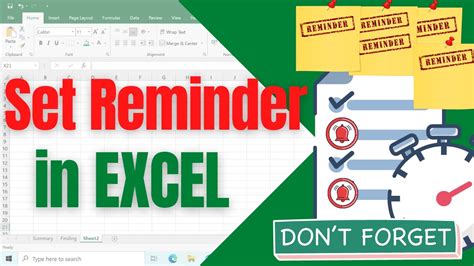 5 Ways Excel Reminders