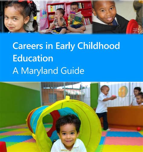 Careers In Early Childhood Education A Maryland Guide Maryland Excels