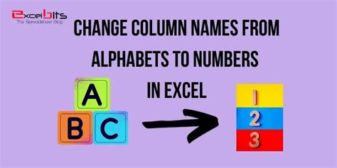 Change Column Name From Alphabets To Numbers In Excel Excel Bits