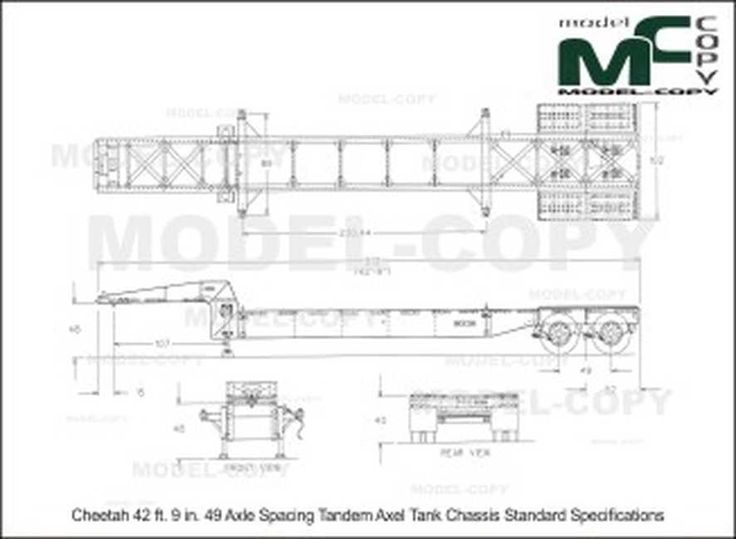 Cheetah 42 Ft 9 In 49 Axle Spacing Tandem Axel Tank Chassis Standard Specifications Disegno