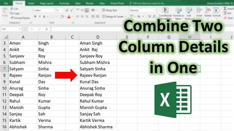 Combine Contents Of Two Columns In Excel