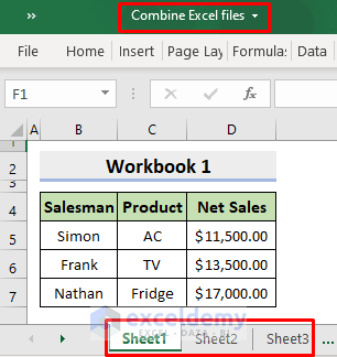 Combine Multiple Excel Files Into One Workbook With Separate Sheets 4