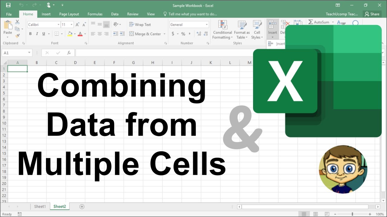 Combining Data From Multiple Cells In Excel Youtube