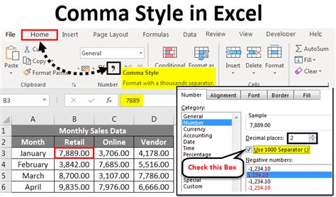 Comma Style In Excel How To Apply Comma Style In Excel