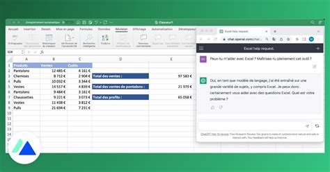 Comment Utiliser Chatgpt Pour Excel Exemples Et Conseils Suivre