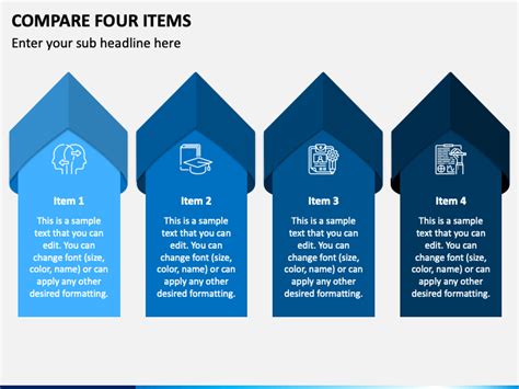 Compare Four Items Powerpoint Template Ppt Slides