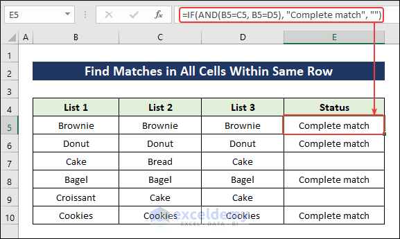 Compare Two Lists In Excel For Matches All Methods And Uses Exceldemy