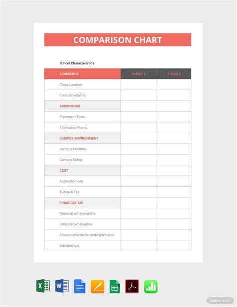 Comparison Worksheet Templates 13 Free Excel Pdf Word Templates