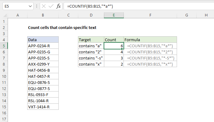 Count Cells That Begin With Specific Text Or Number Excel Formula