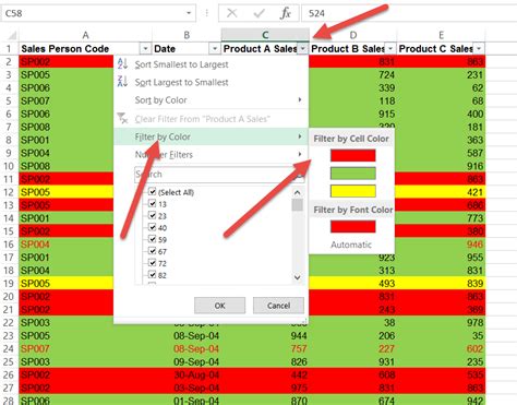 Counting Or Summing Coloured Cells In Excel Formula Auditexcel Co Za