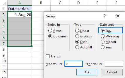 Create A Date Sequence In Excel And Auto Fill Date Series