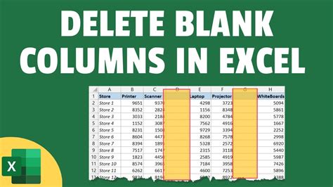 Delete Blank Columns In Excel Table Printable Forms Free Online