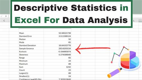 Descriptive Statistics Excel Data Analysis Toolpak Youtube