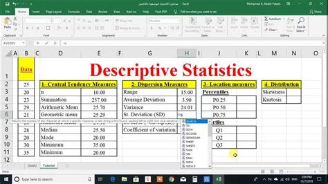 Descriptive Statistics In Excel Meaning Examples