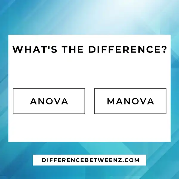 Difference Between Anova And Manova Anova Analysis Tutor