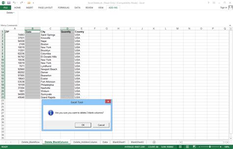 Download Excel Tool Delete Blank Hidden Rows Columns Sheets