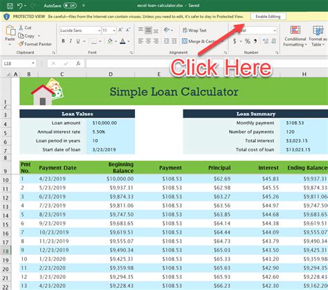 Download Microsoft Excel Simple Loan Calculator Spreadsheet Xlsx Excel