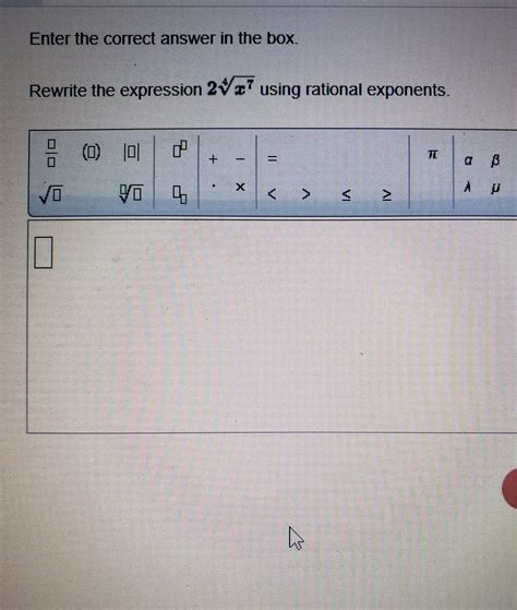 Enter The Correct Answer In The Box Rewrite The Expression 2 T Using