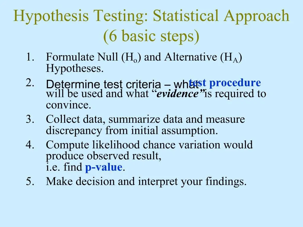 Excel 2013 Statistical Analysis 53 5 Steps Hypothesis Testing P