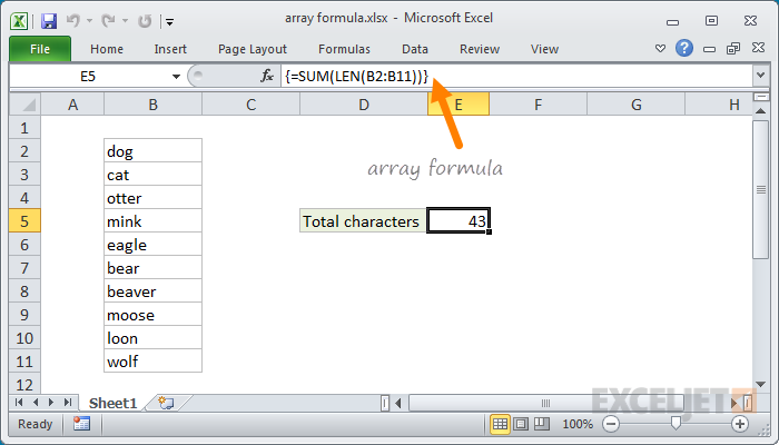 Excel Array Formel So Sparen Sie Hunderte Formeln Ein